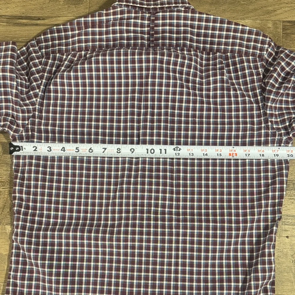 Banana Republic “Soft Wash Slim Fit” Plaid Shirt - Blue Red and White - Size S